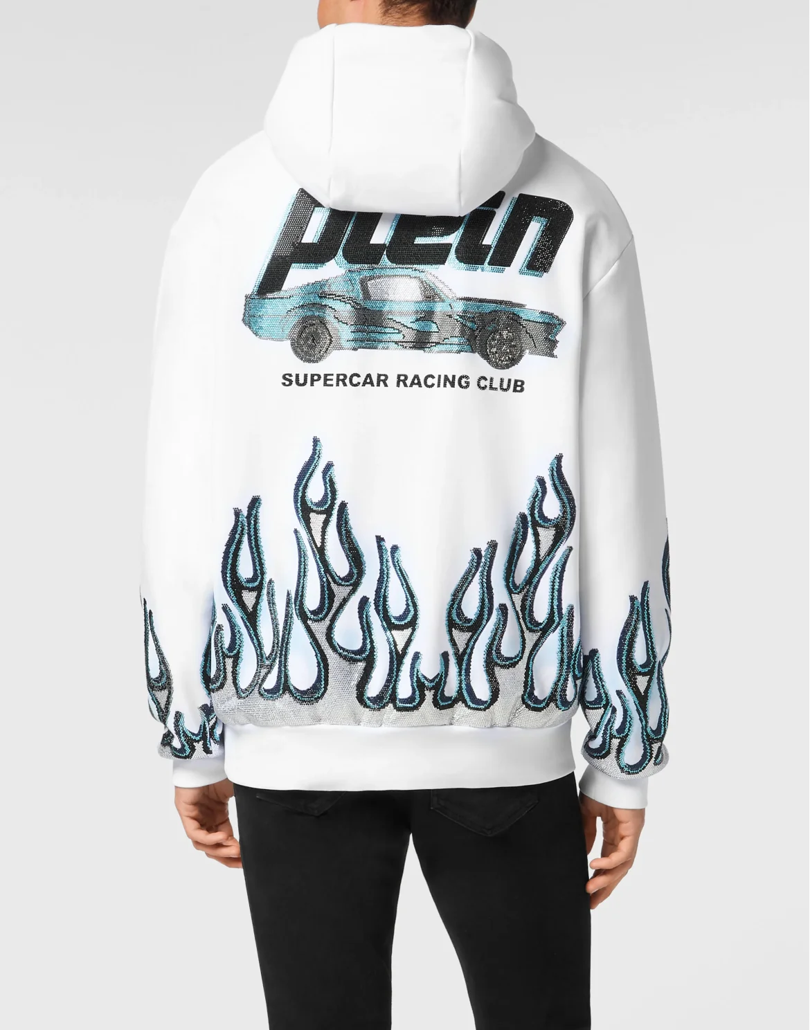 Hoodie Sweatshirt LS Flame Racing, цвет: Белый