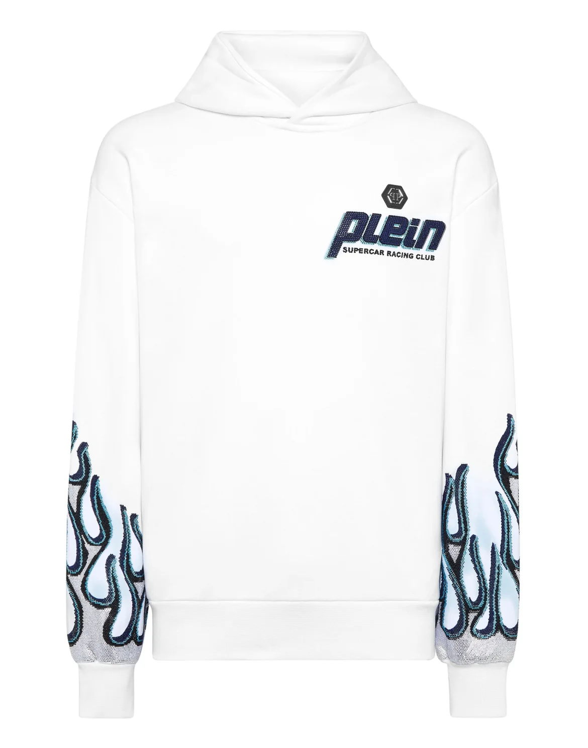 Hoodie Sweatshirt LS Flame Racing, цвет: Белый