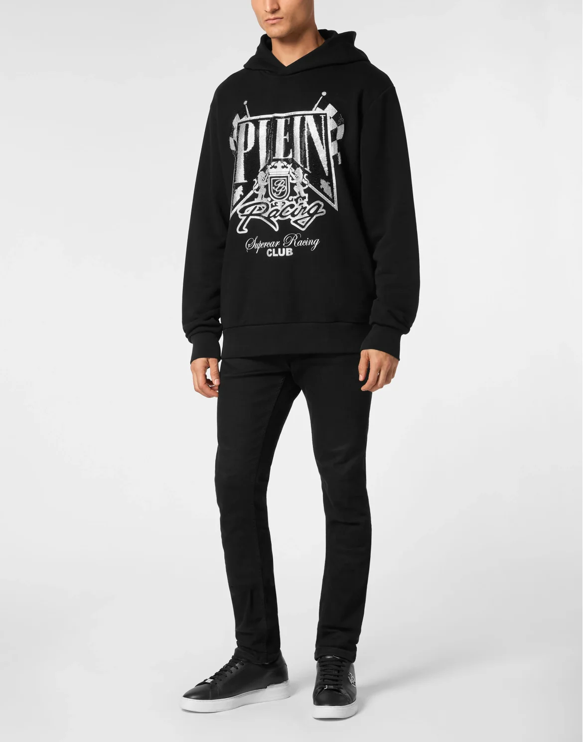 Hoodie Sweatshirt LS Strass Racing Club, цвет: Черный