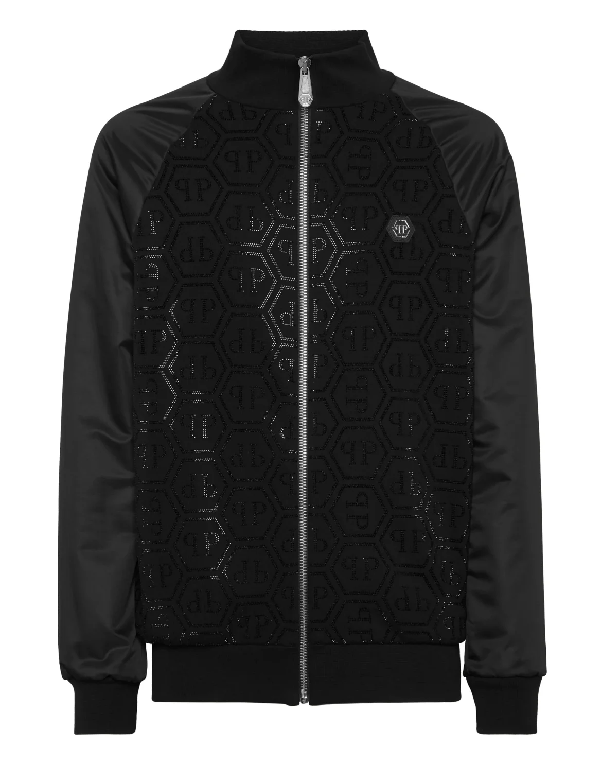 Jacket Jogging Nylon Inserts Monogram Strass, цвет: Черный