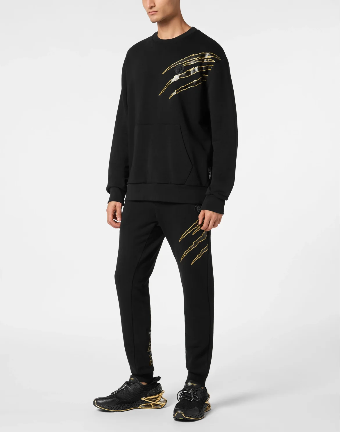 Cotton Sweatshirt Round Neck LS Lamina Scratch, цвет: Черный
