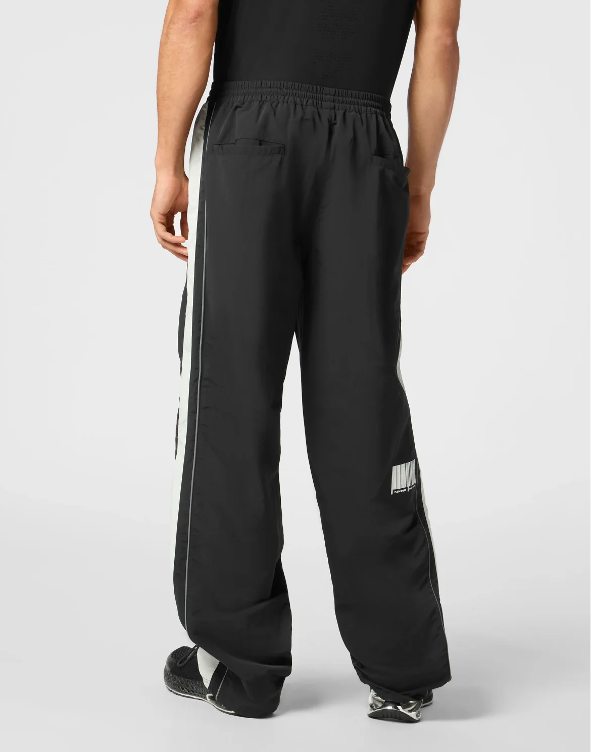 Nylon Loose Fit Jogging Trousers, цвет: Черный