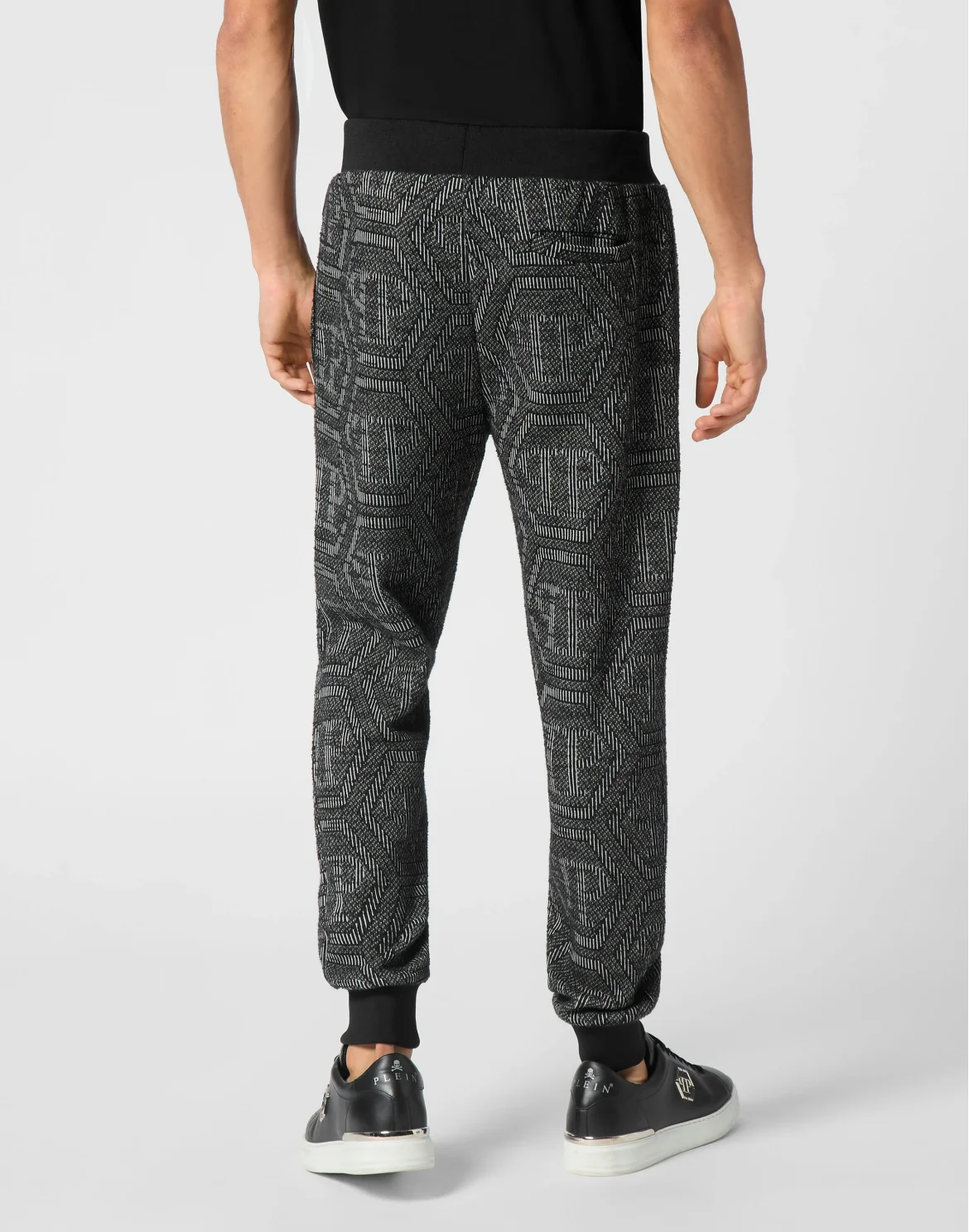 Jacquard Jogging Pants Monogram, цвет: Черный