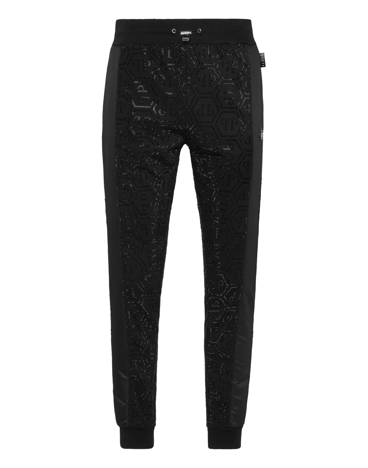 Trousers Jogging Nylon Inserts Monogram Strass, цвет: Черный