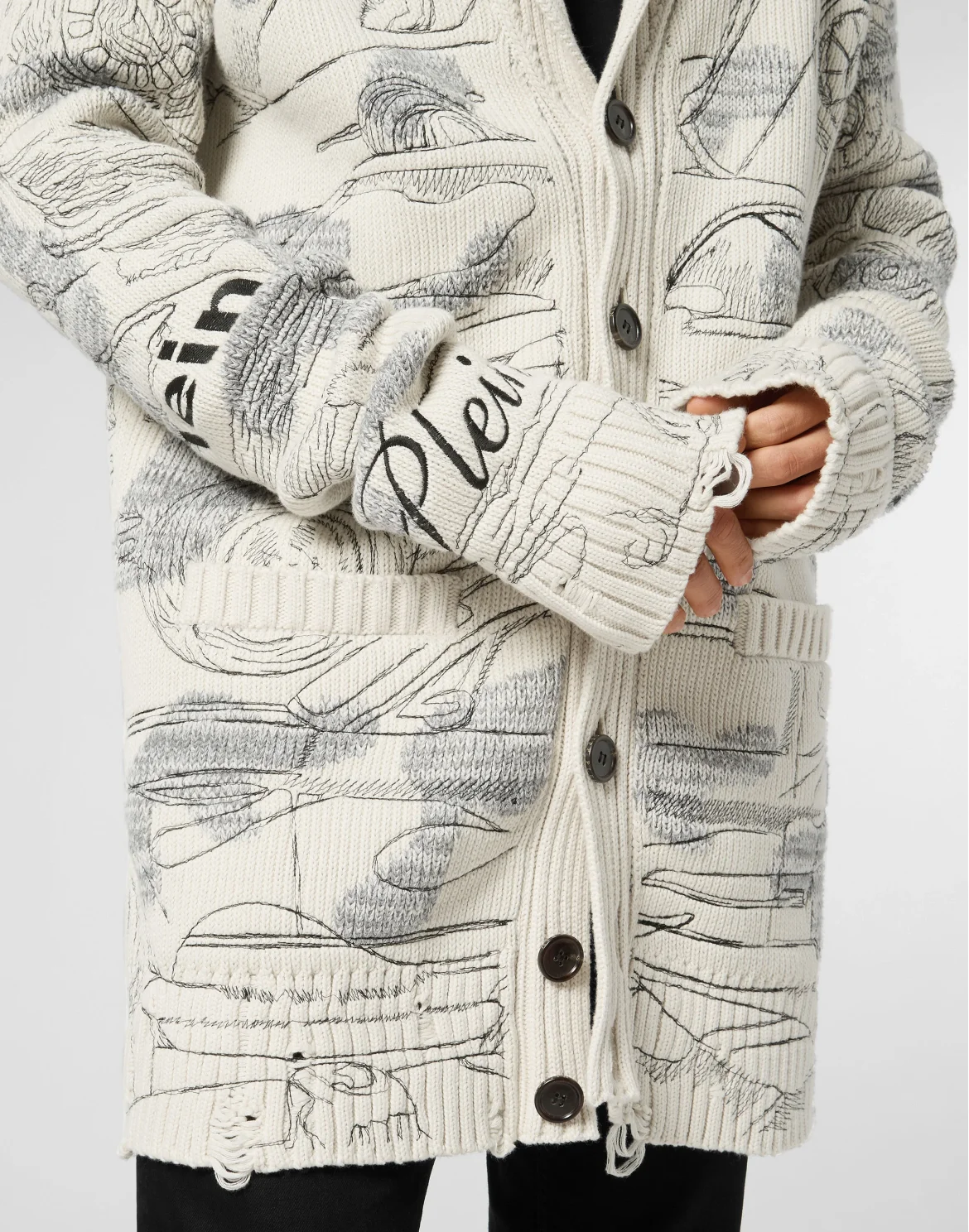 Knitted Cardigan LS Cars Racing, цвет: Бежевый