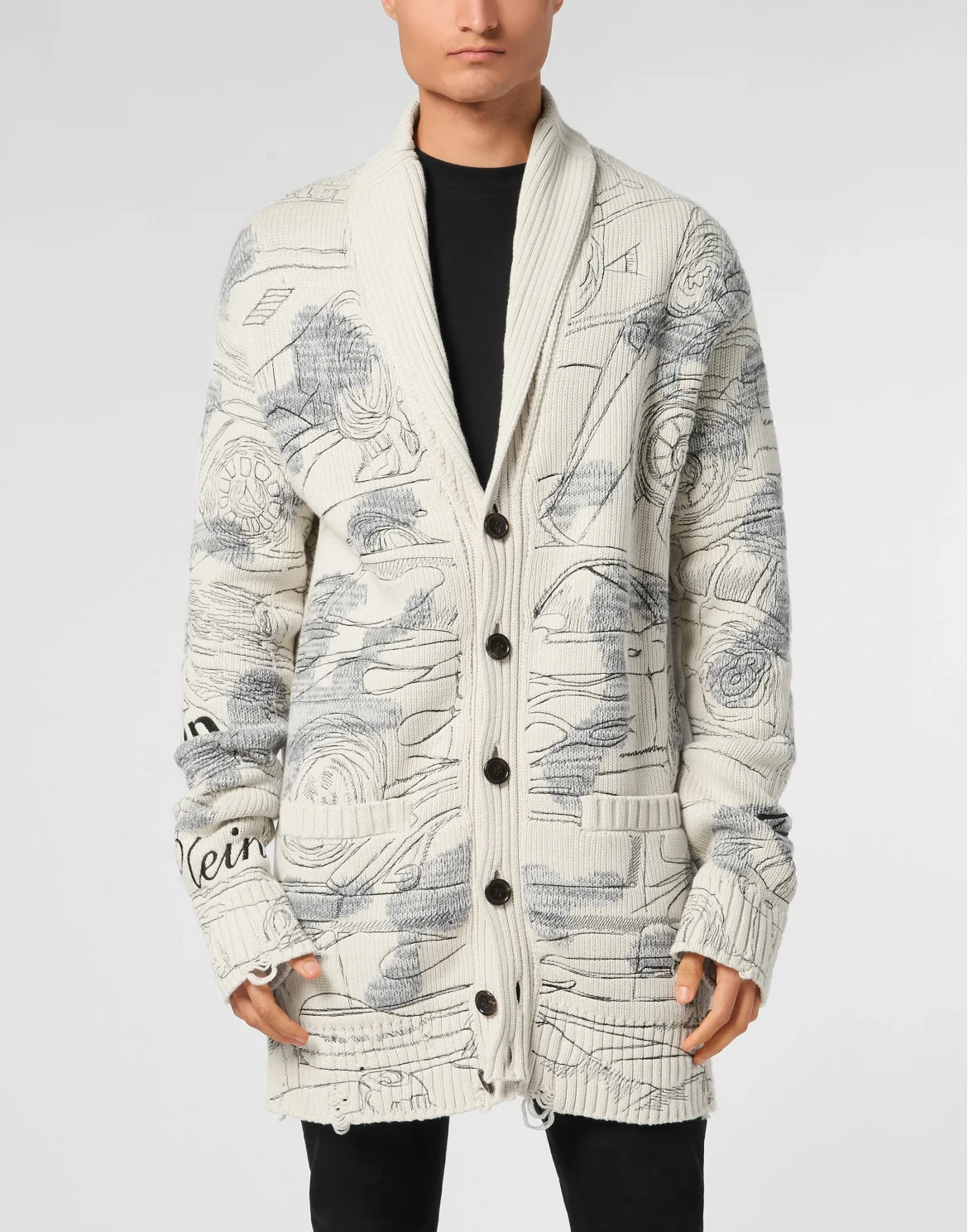 Knitted Cardigan LS Cars Racing, цвет: Бежевый