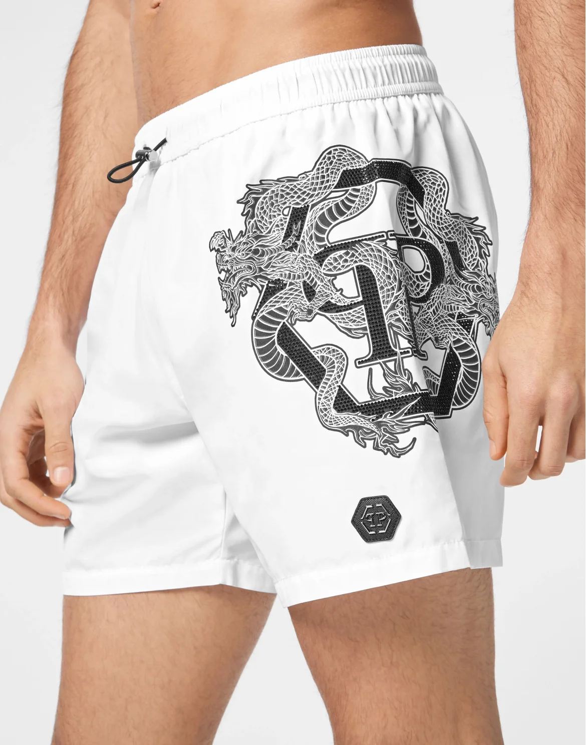 Beachwear Short Trousers Dragon, цвет: Белый