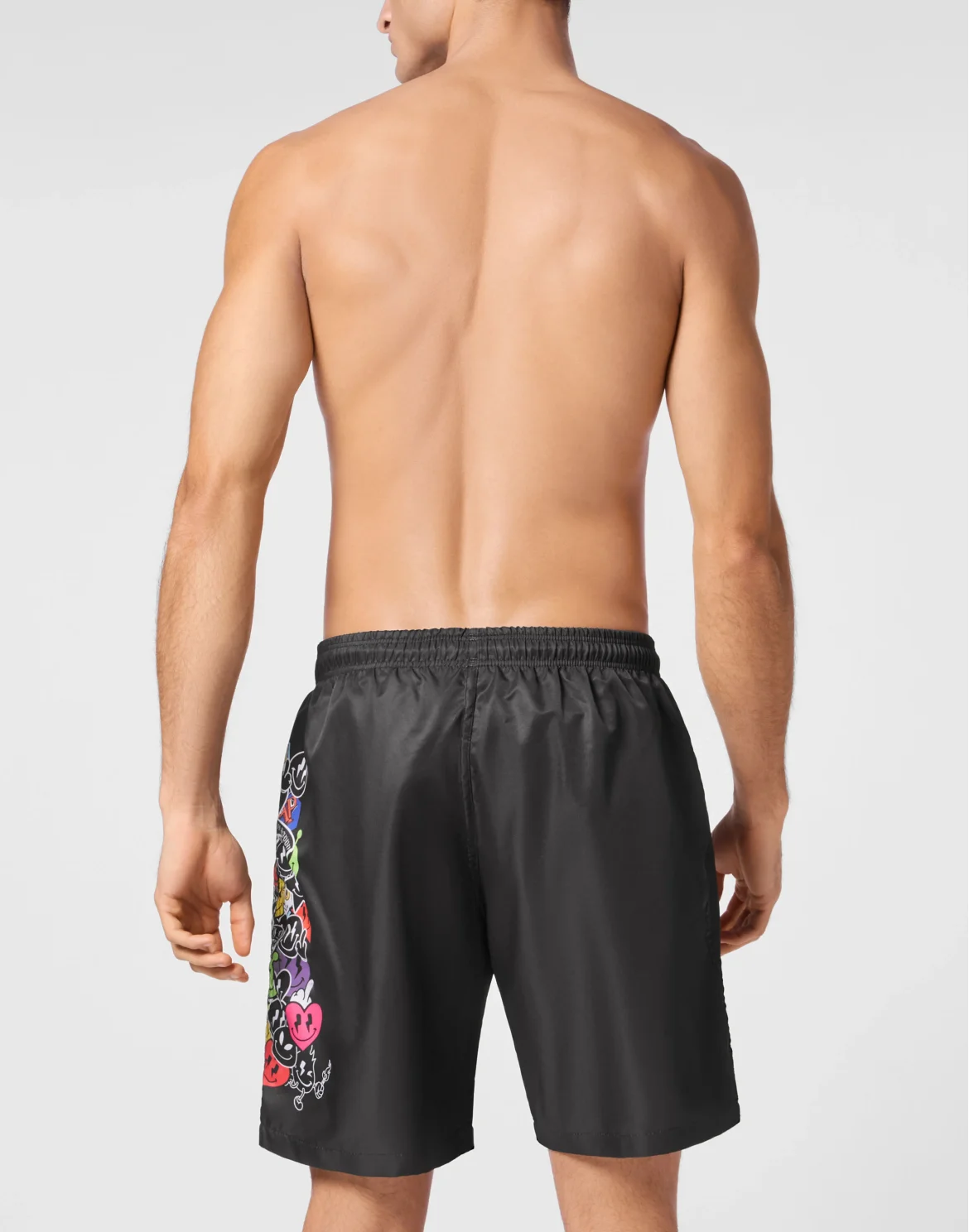 Jogging Printed Shorts with Plein Smile, цвет: Черный