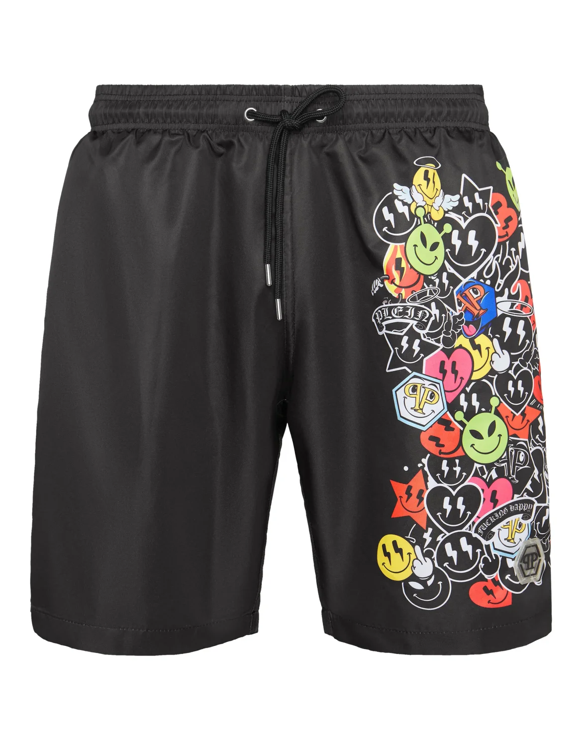 Jogging Printed Shorts with Plein Smile, цвет: Черный
