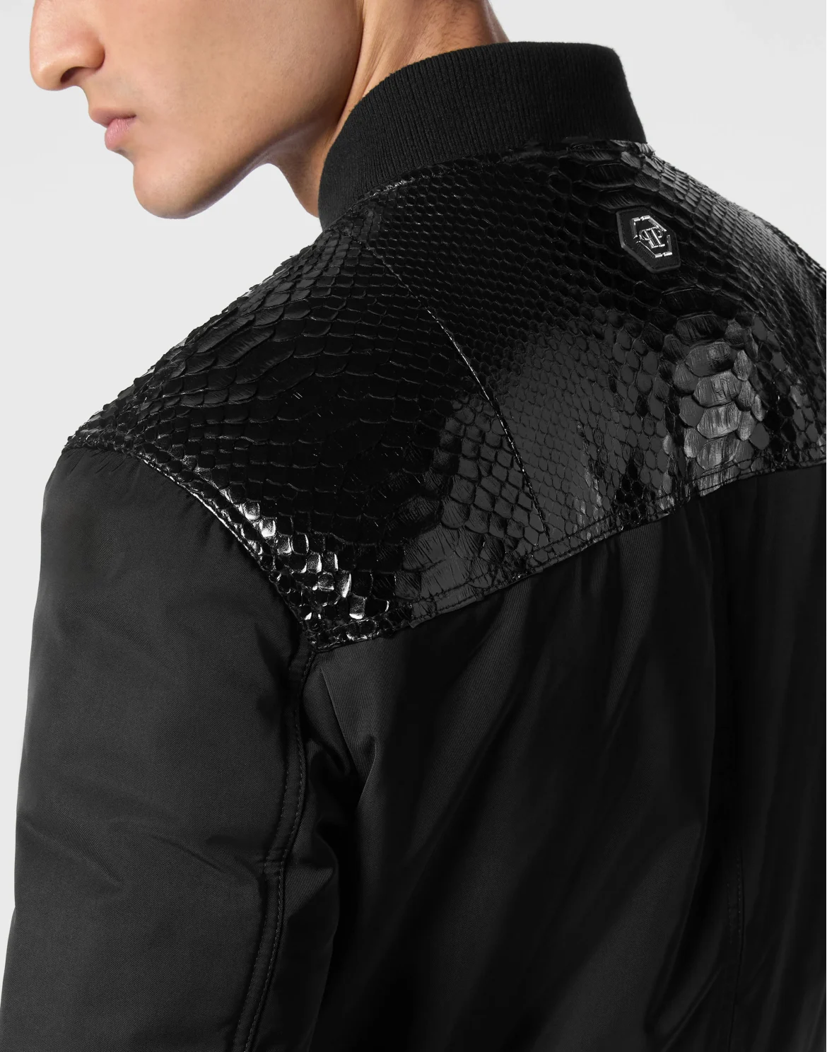 Nylon Bomber LS With Python Inserts, цвет: Черный