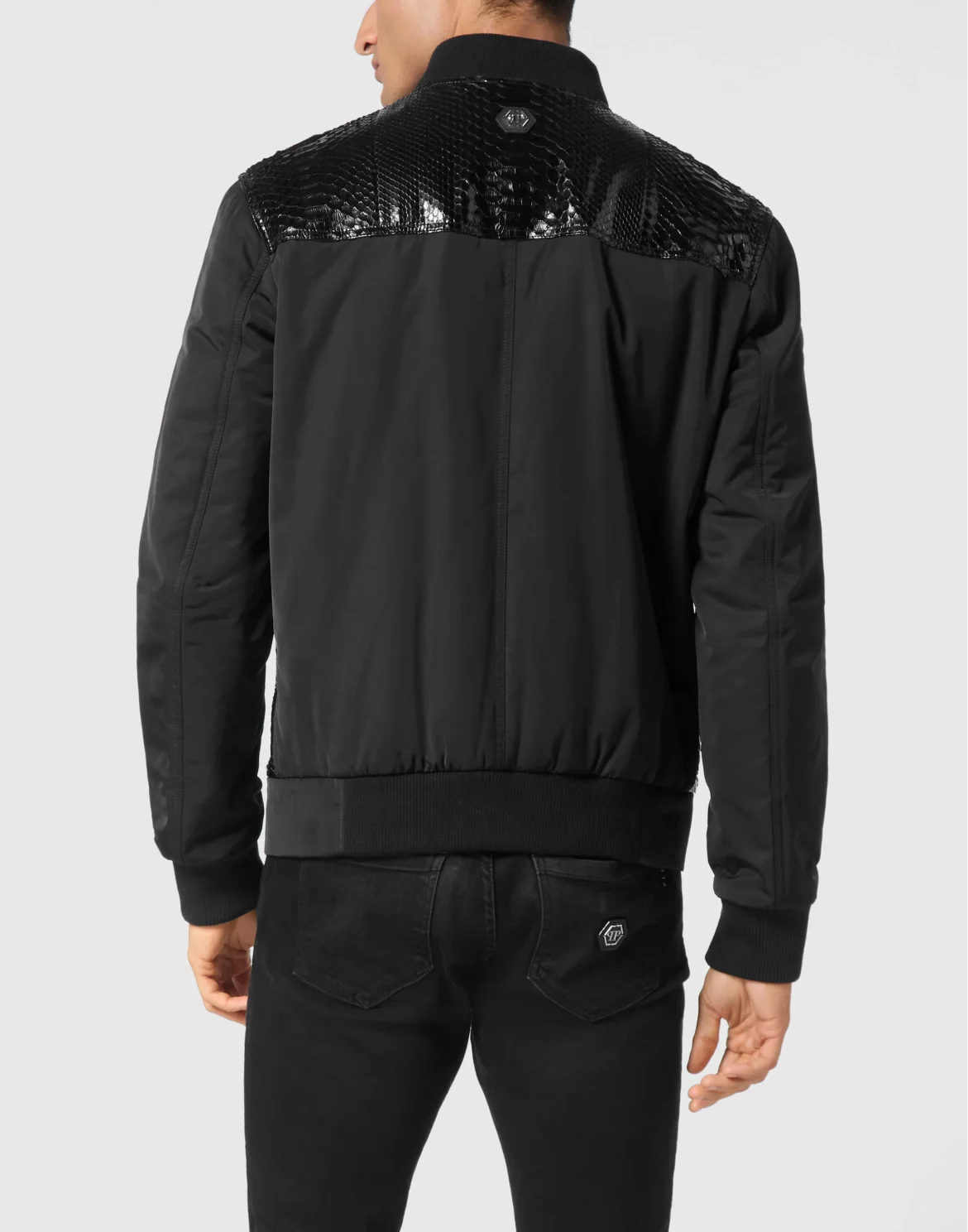 Nylon Bomber LS With Python Inserts, цвет: Черный