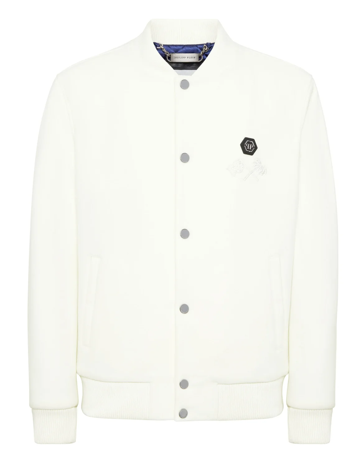 College Bomber Jacket LS Plein Club, цвет: Белый