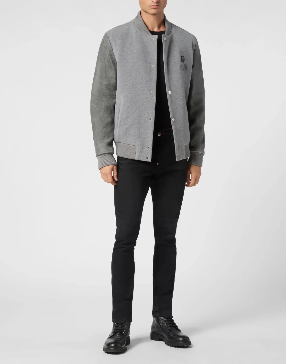 College Bomber Jacket LS Plein Club, цвет: Серый