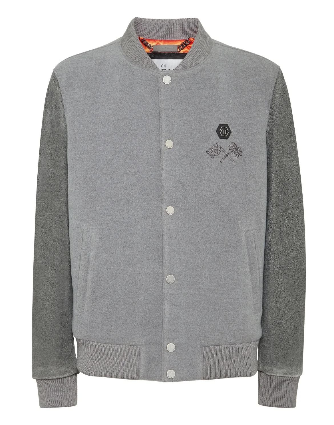 College Bomber Jacket LS Plein Club, цвет: Серый