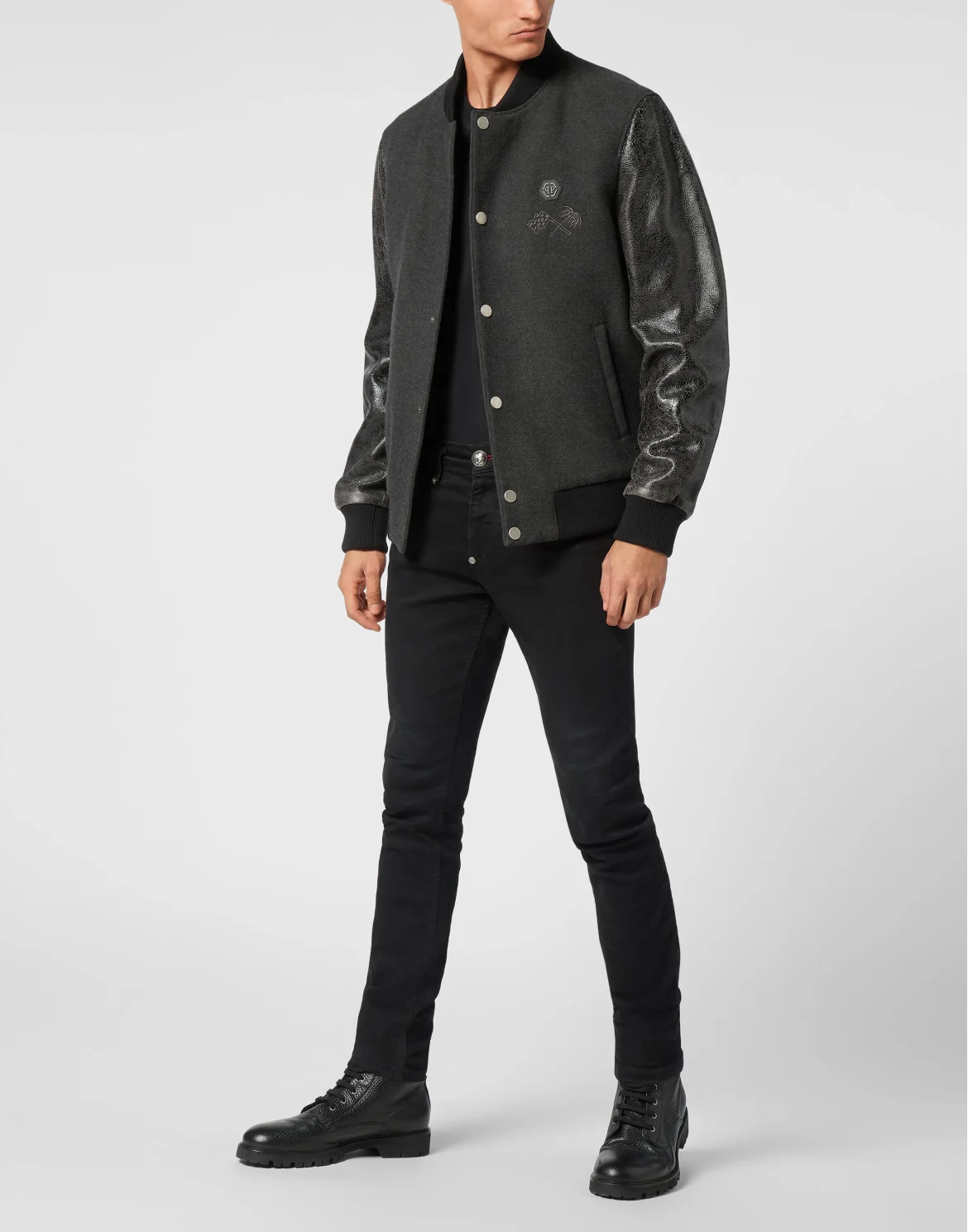College Bomber Jacket LS Plein Club, цвет: Серый