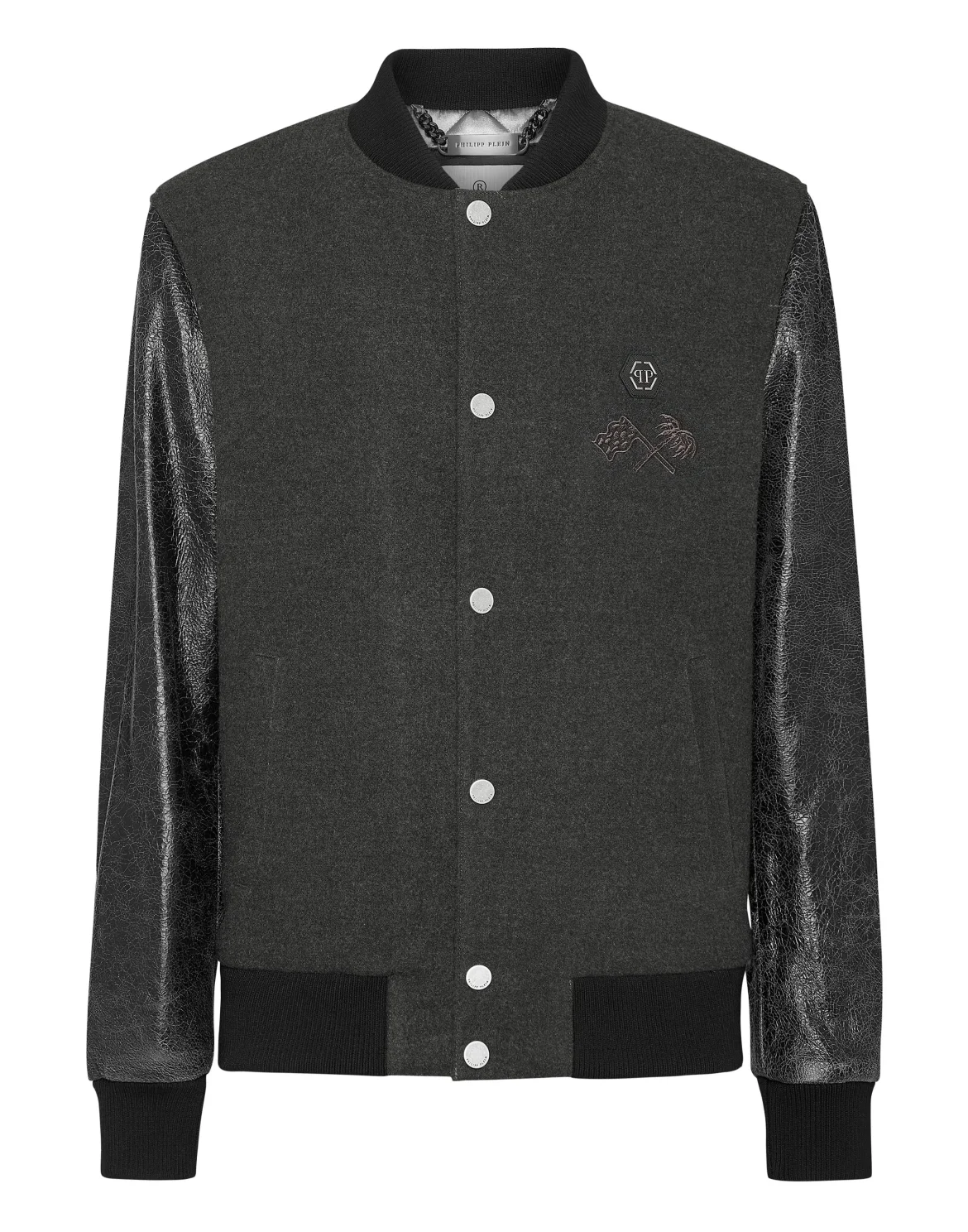 College Bomber Jacket LS Plein Club, цвет: Серый