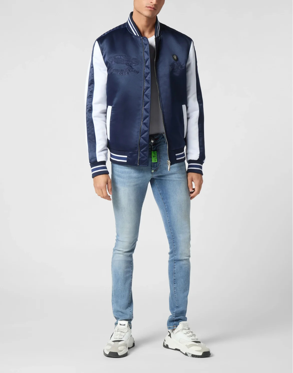 Satin Bomber Jacket LS Racing Club, цвет: Синий