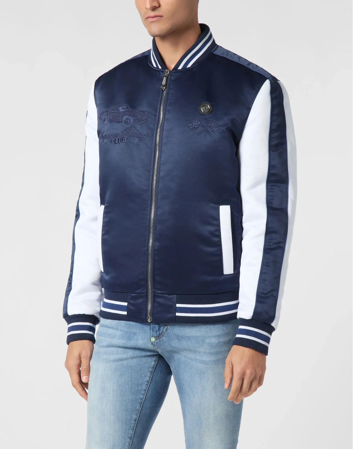 Satin Bomber Jacket LS Racing Club, цвет: Синий