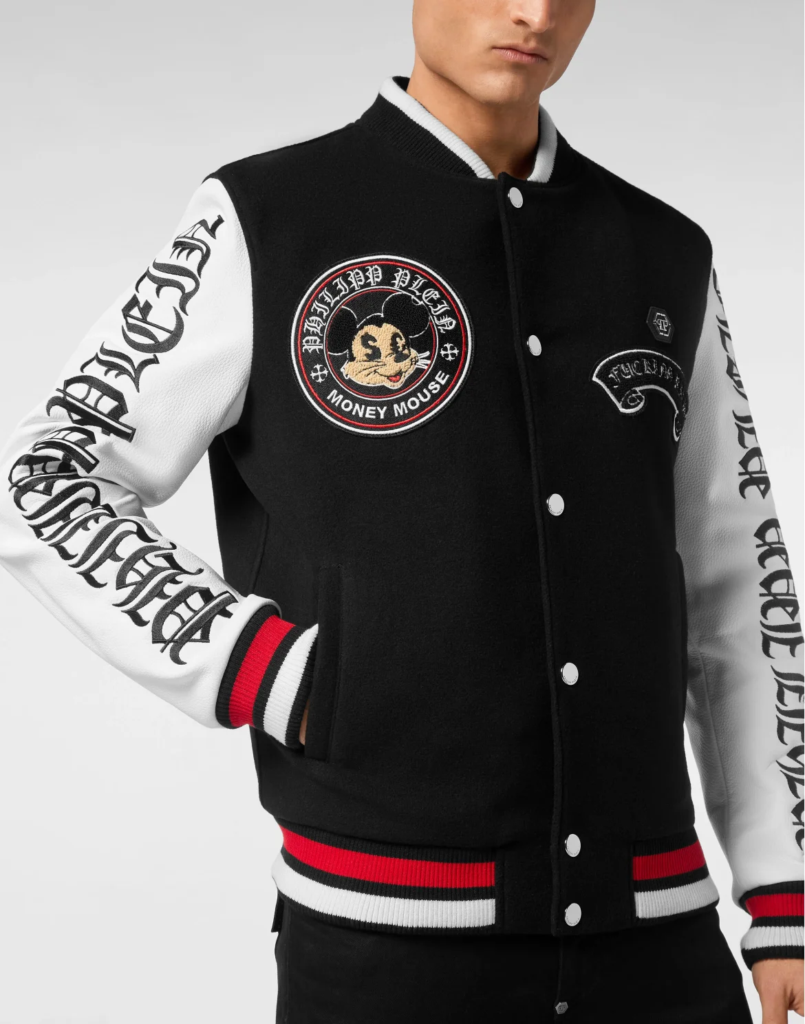 College Bomber Jacket LS Money Mouse, цвет: Черный