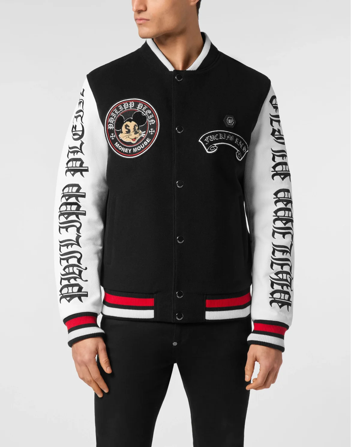College Bomber Jacket LS Money Mouse, цвет: Черный