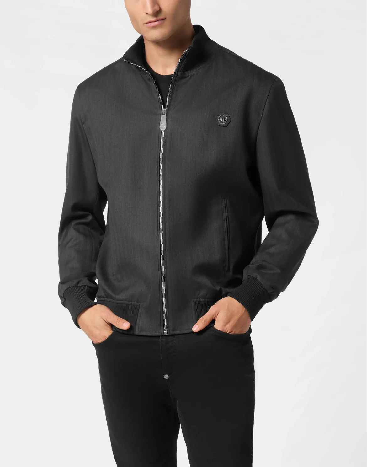 Wool Bomber LS, цвет: Черный
