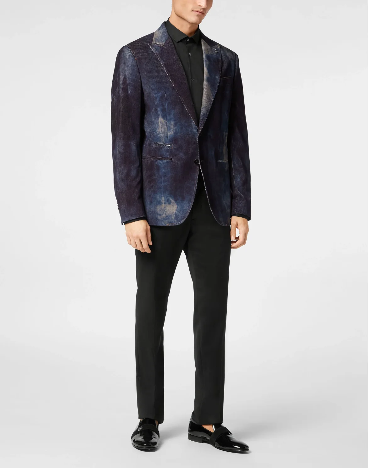 Bleached Velvet Blazer Gigolò Fit, цвет: Синий