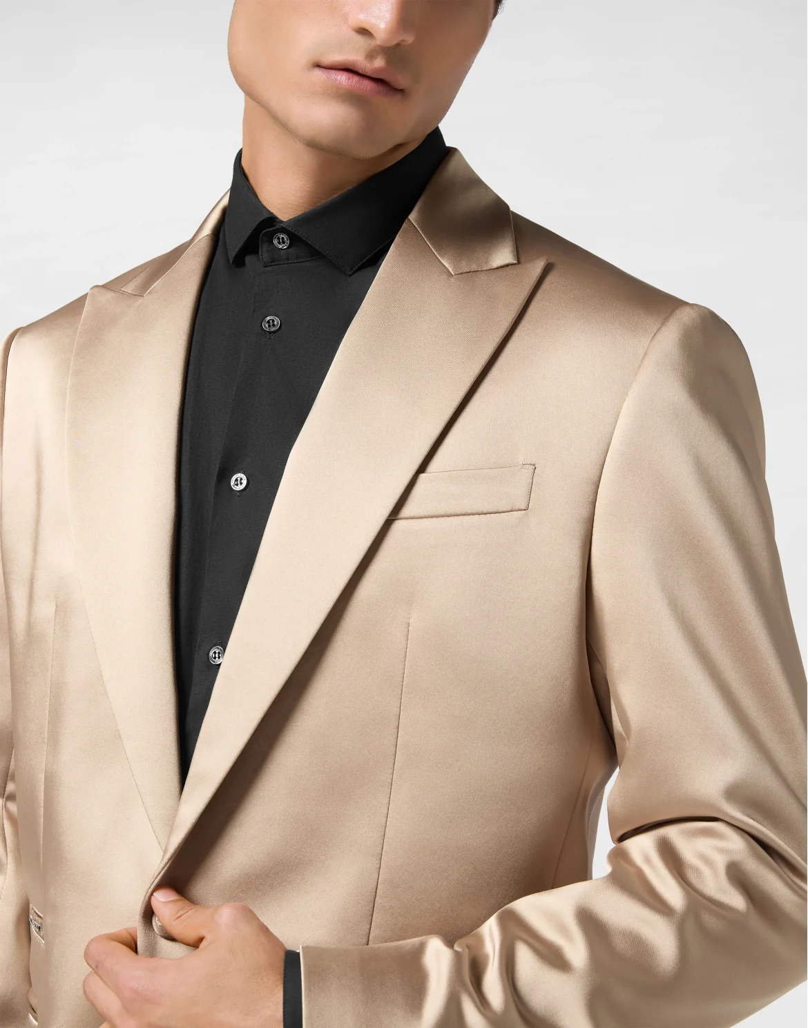 Satin Blazer Lord Fit LS, цвет: Бежевый
