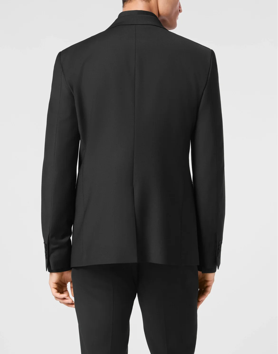 Wool Blazer LS Strass Rever, цвет: Черный