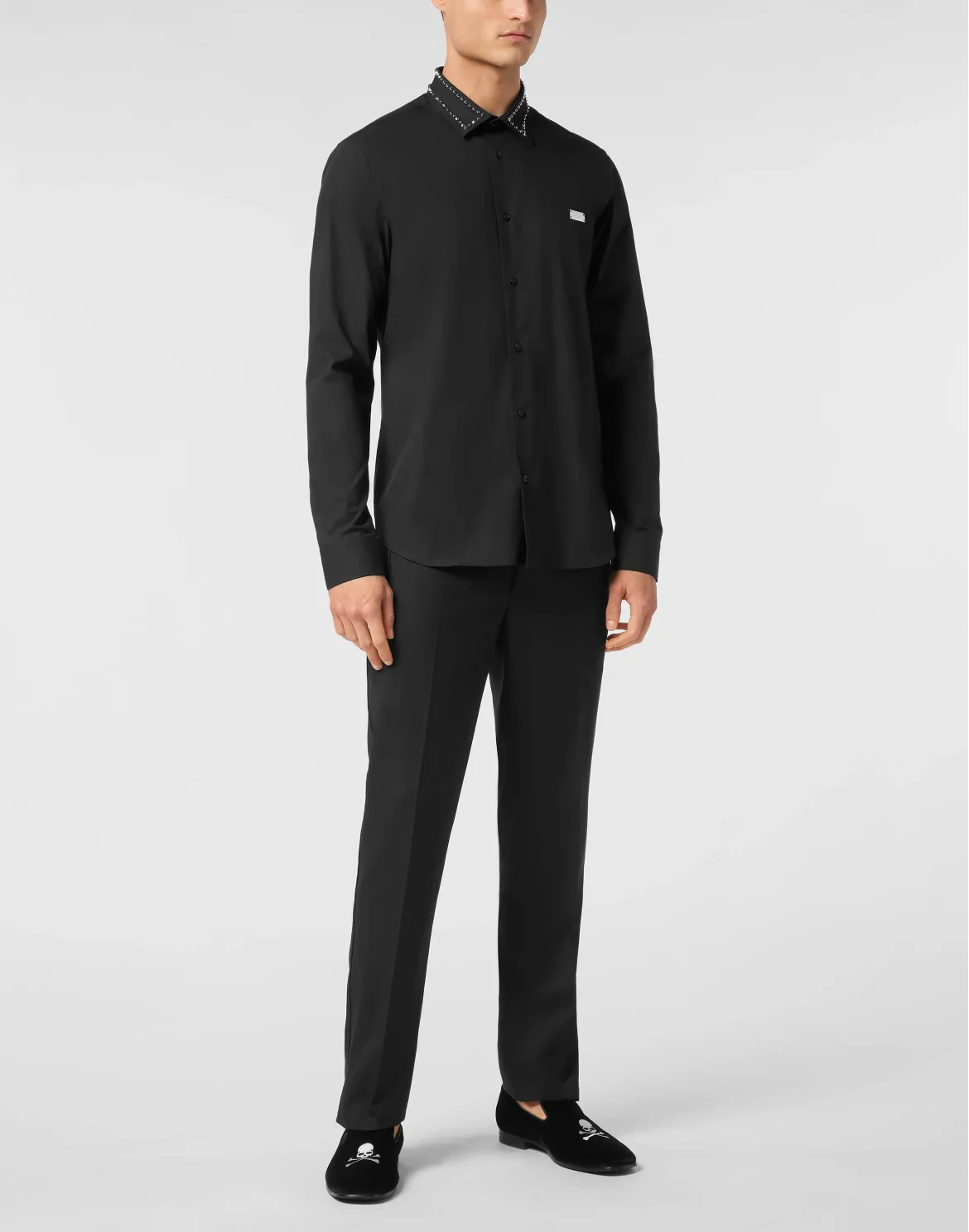 Shirt Sugar Daddy Cut LS Studs, цвет: Черный