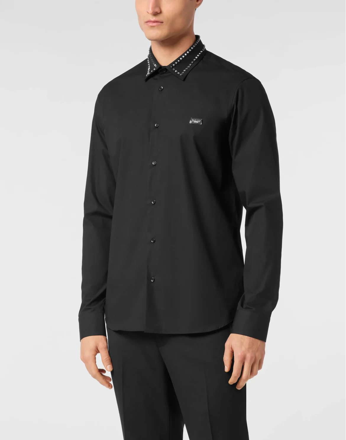 Shirt Sugar Daddy Cut LS Studs, цвет: Черный