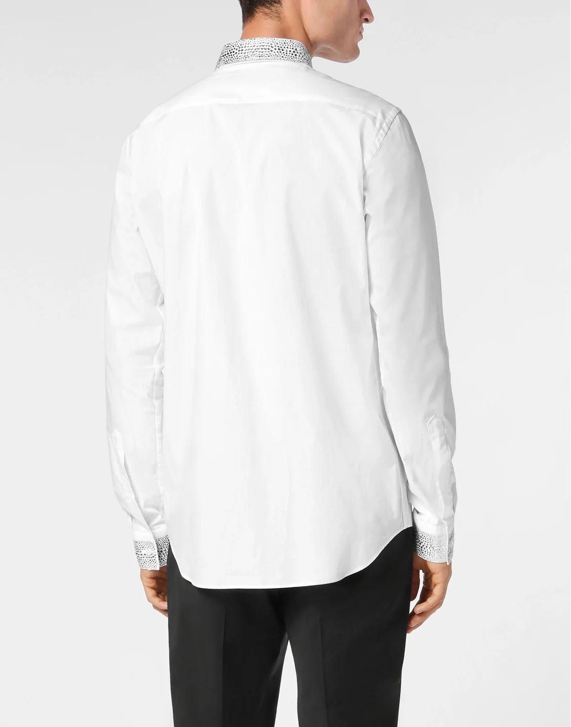Shirt Sugar Daddy Cut LS Strass, цвет: Белый