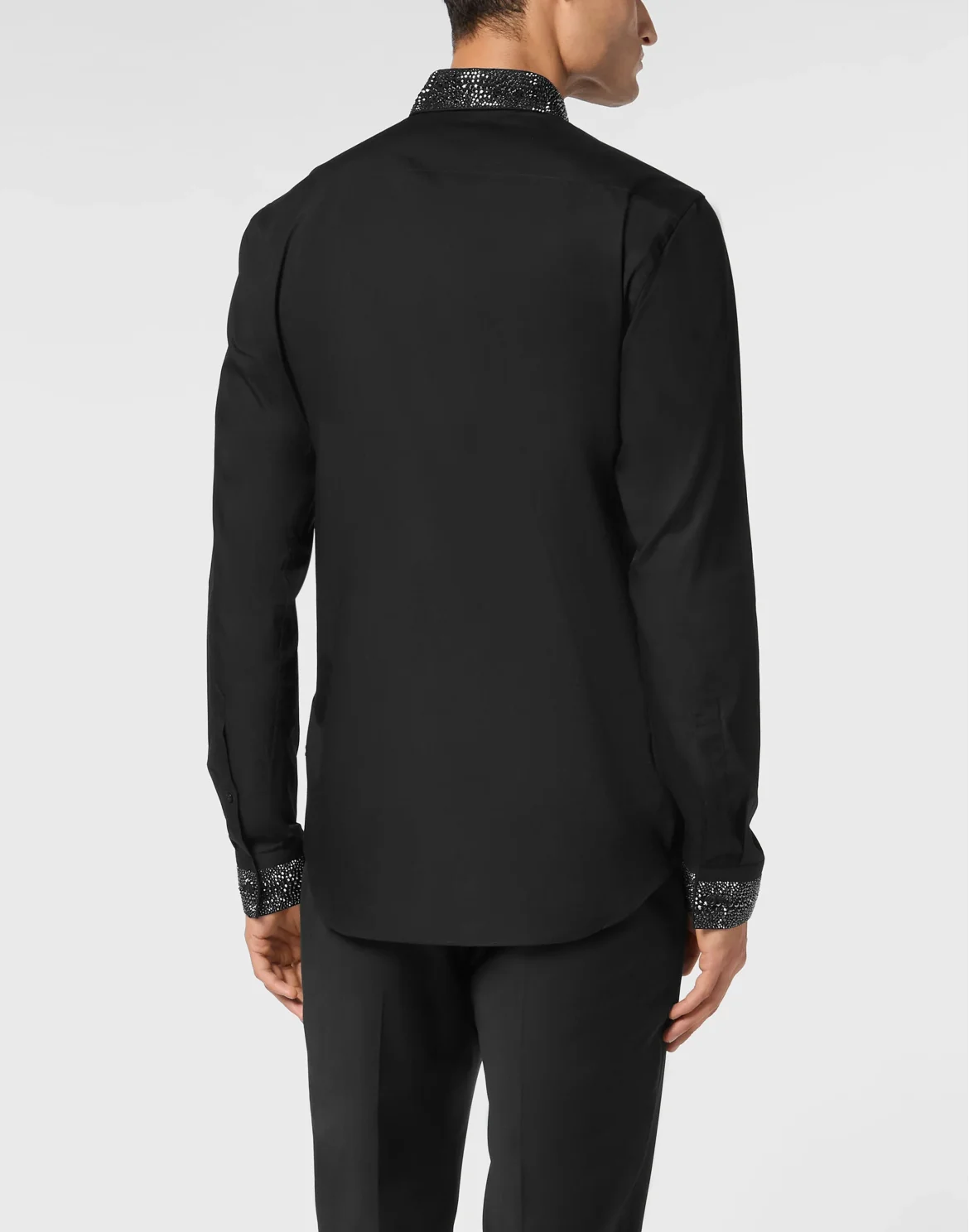 Shirt Sugar Daddy Cut LS Strass, цвет: Черный