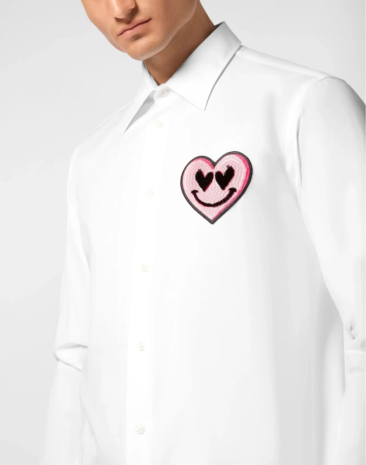 Shirt Sugar Daddy Cut LS Patches, цвет: Белый
