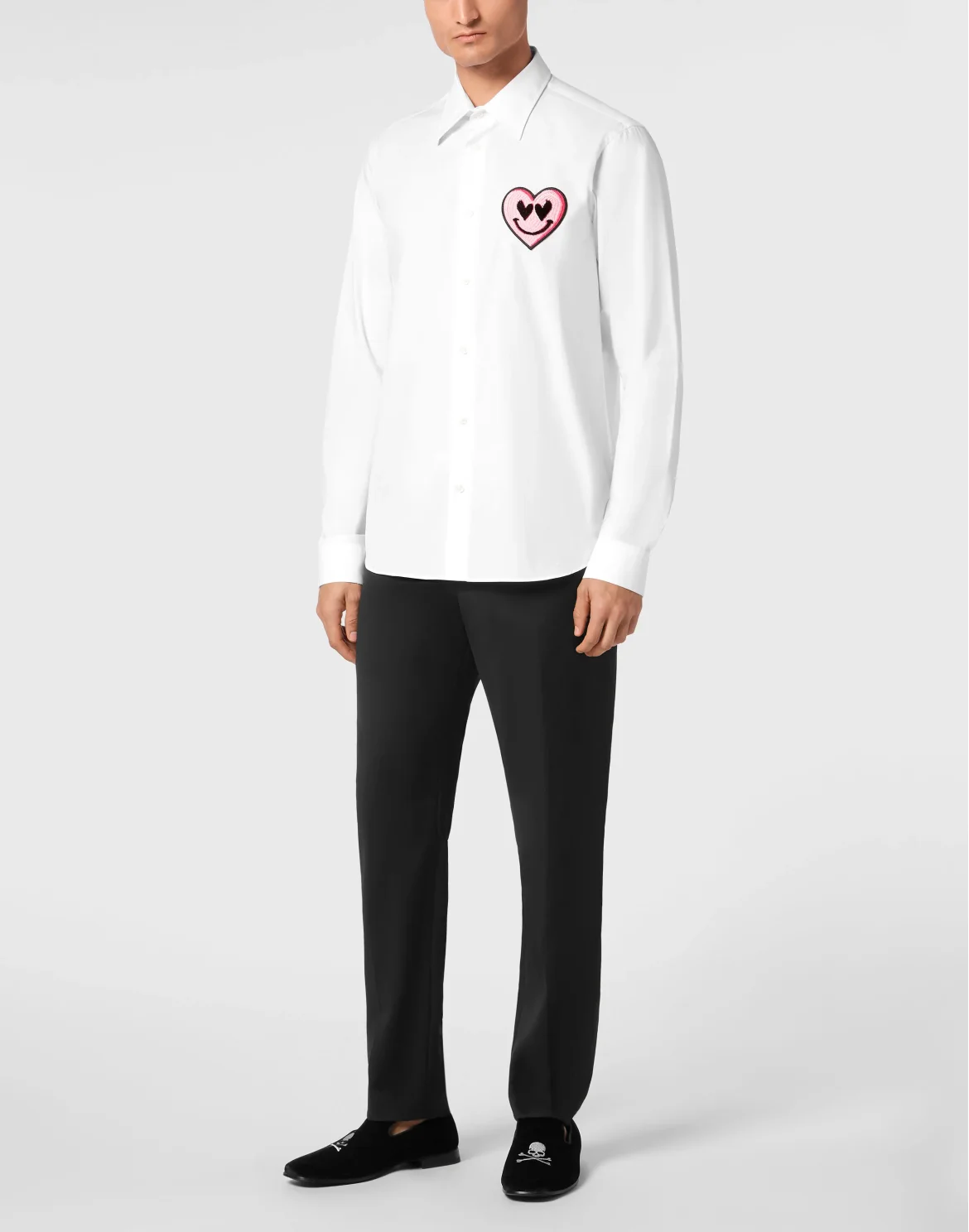 Shirt Sugar Daddy Cut LS Patches, цвет: Белый