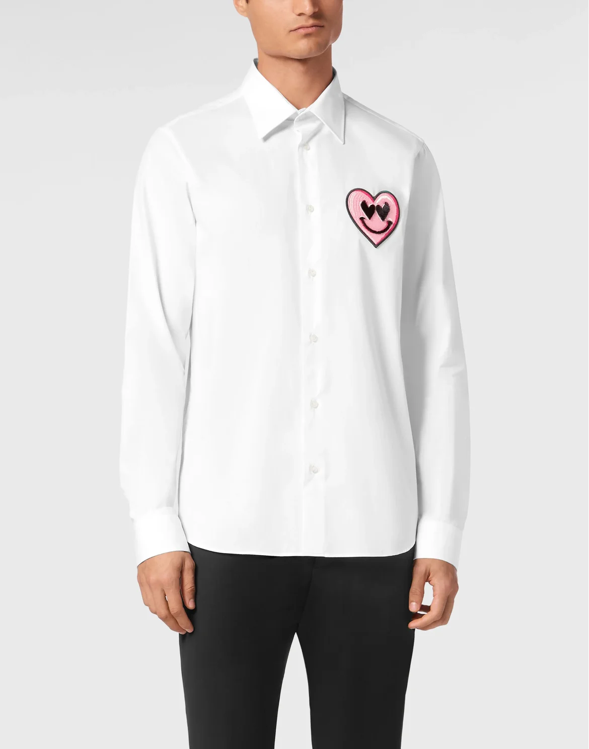 Shirt Sugar Daddy Cut LS Patches, цвет: Белый