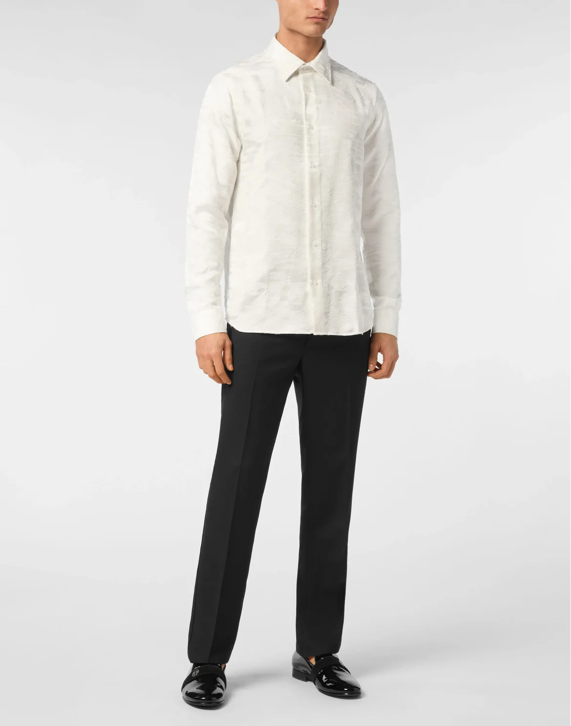 Shirt Sugar Daddy Cut LS Skull&Bones, цвет: Белый