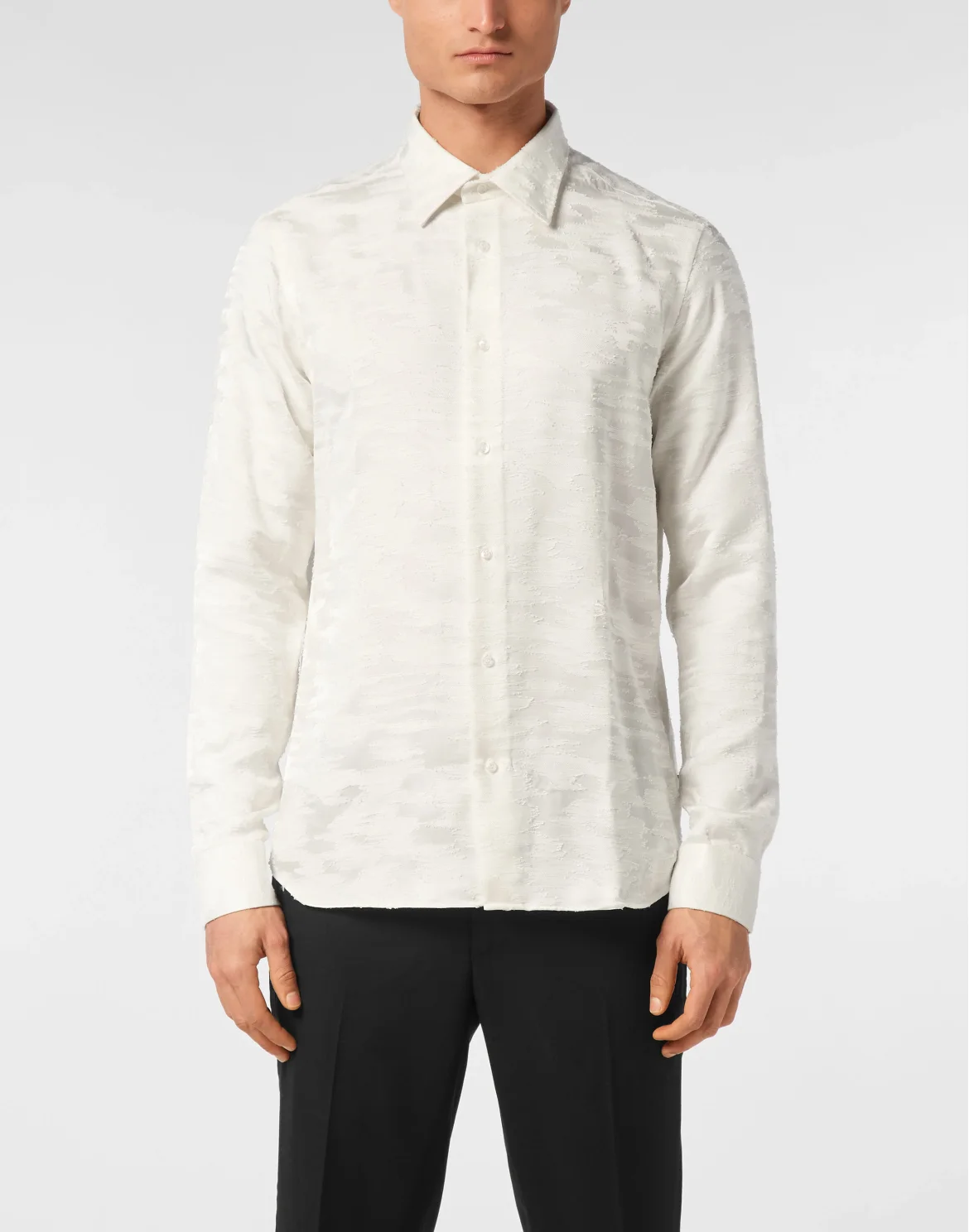 Shirt Sugar Daddy Cut LS Skull&Bones, цвет: Белый