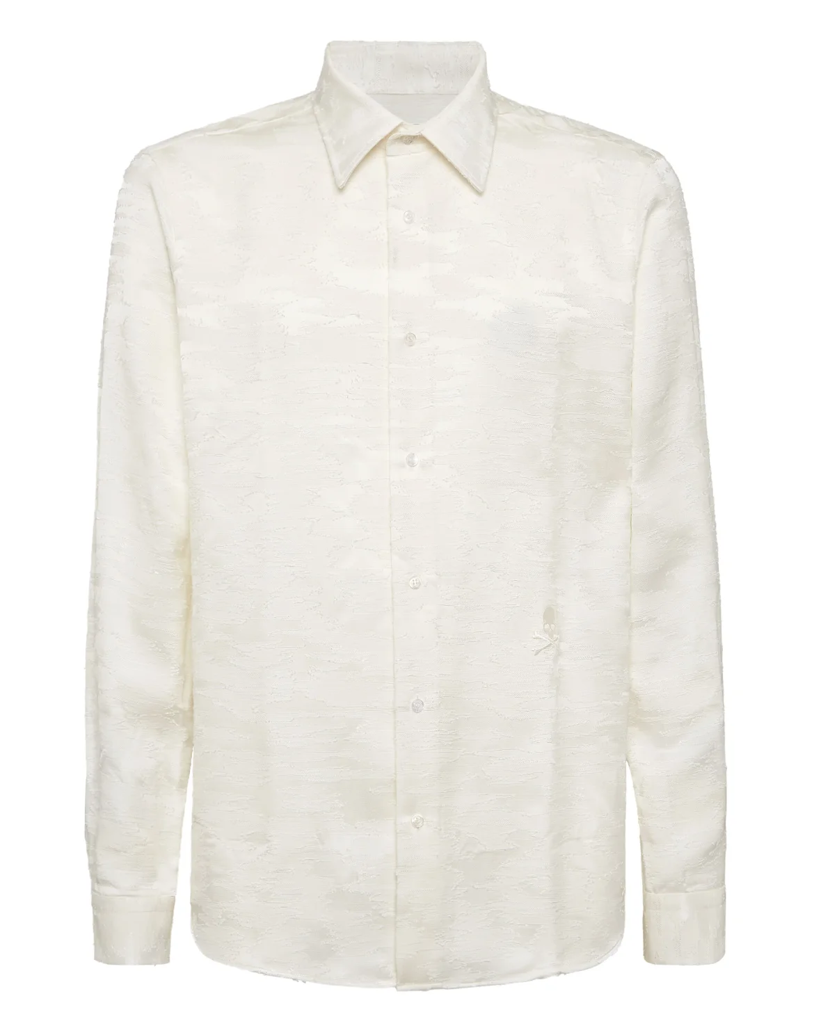 Shirt Sugar Daddy Cut LS Skull&Bones, цвет: Белый