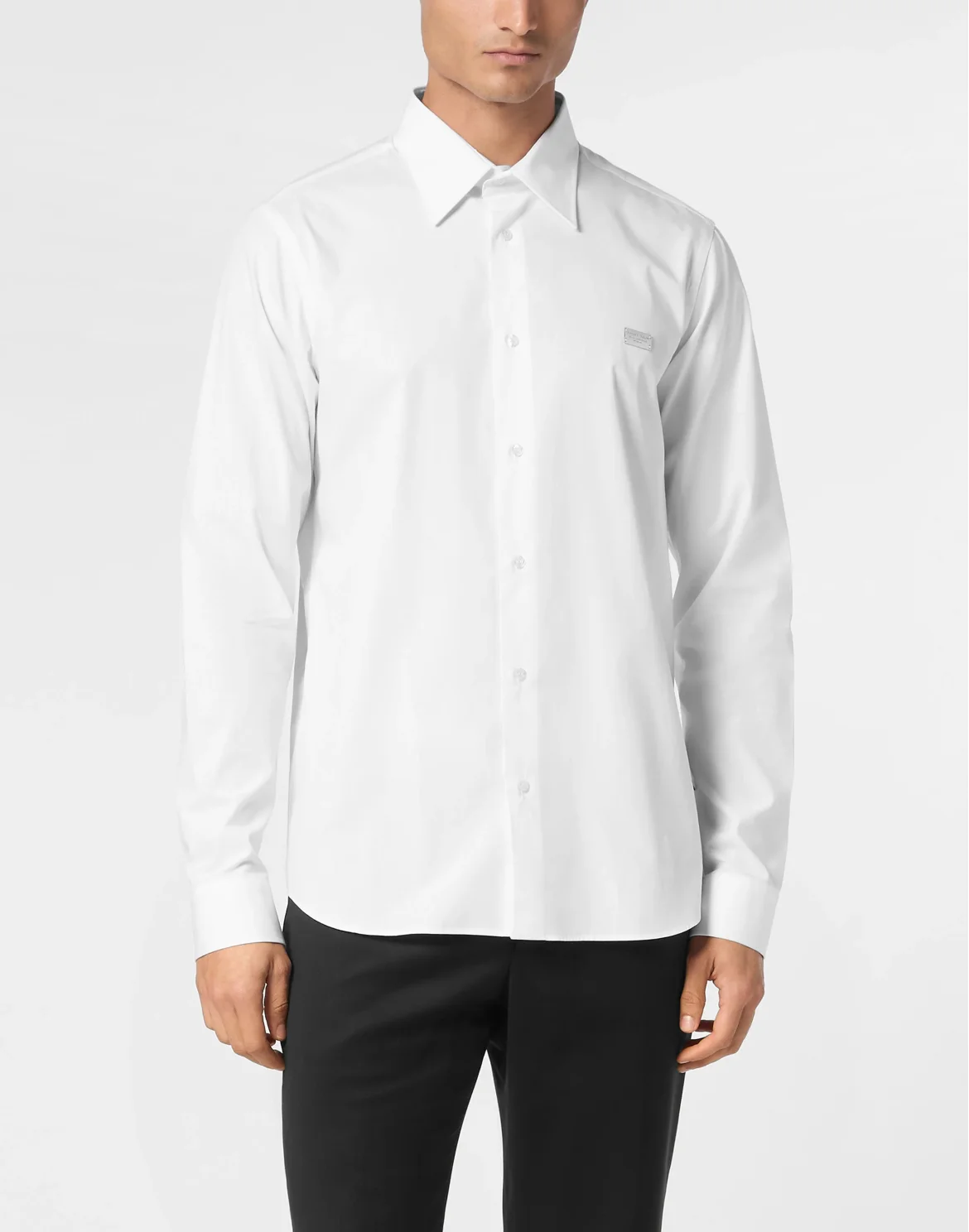 Shirt Sugar Daddy Cut LS Strass Skull&Bones, цвет: Белый