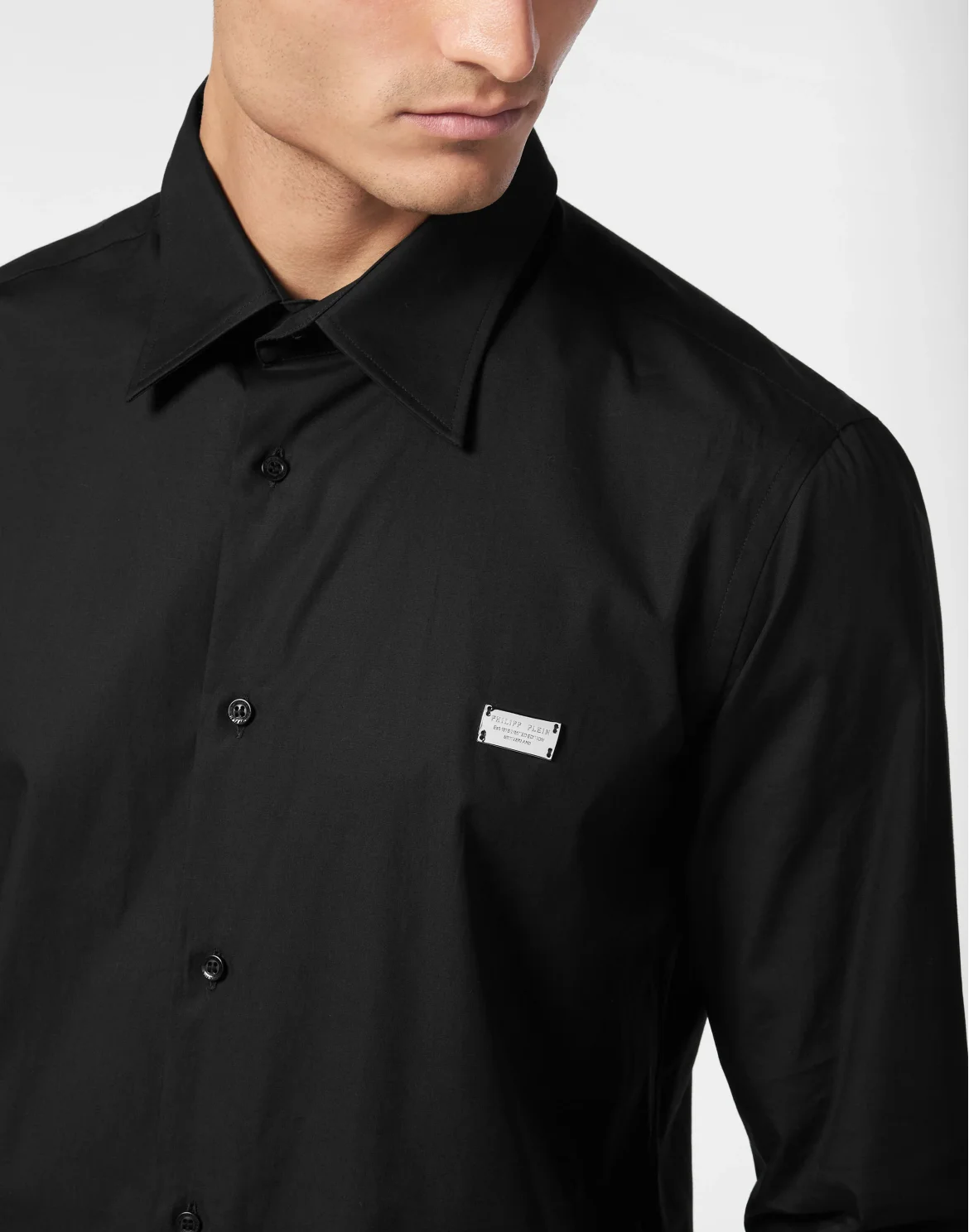 Shirt Sugar Daddy Cut LS Strass Skull&Bones, цвет: Черный
