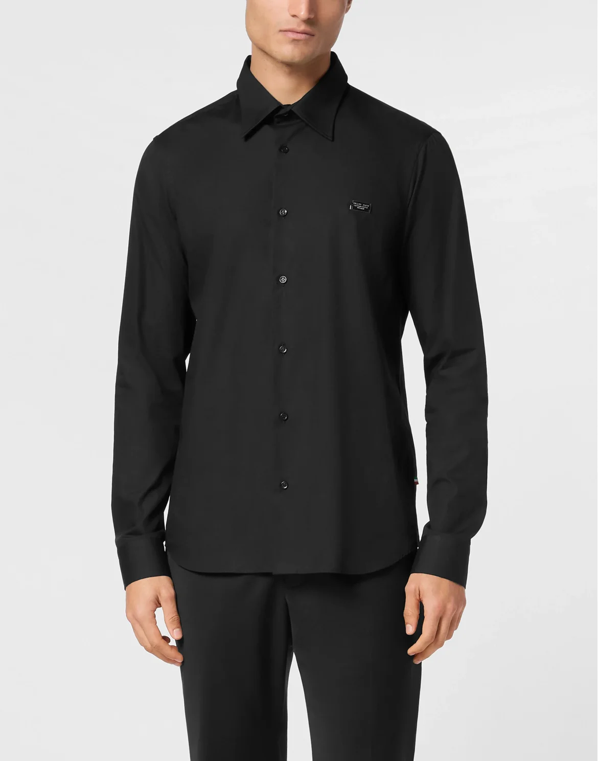 Shirt Sugar Daddy Cut LS Strass Skull&Bones, цвет: Черный