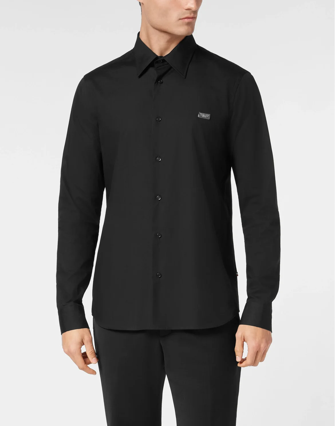 Shirt Sugar Daddy Cut LS Strass Skull, цвет: Черный