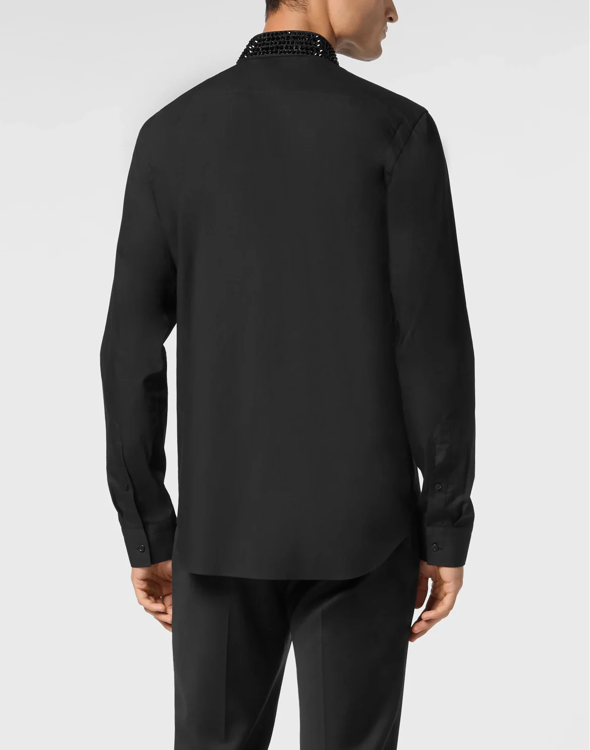 Black Tie Shirt LS Strass Skull&Bones, цвет: Черный