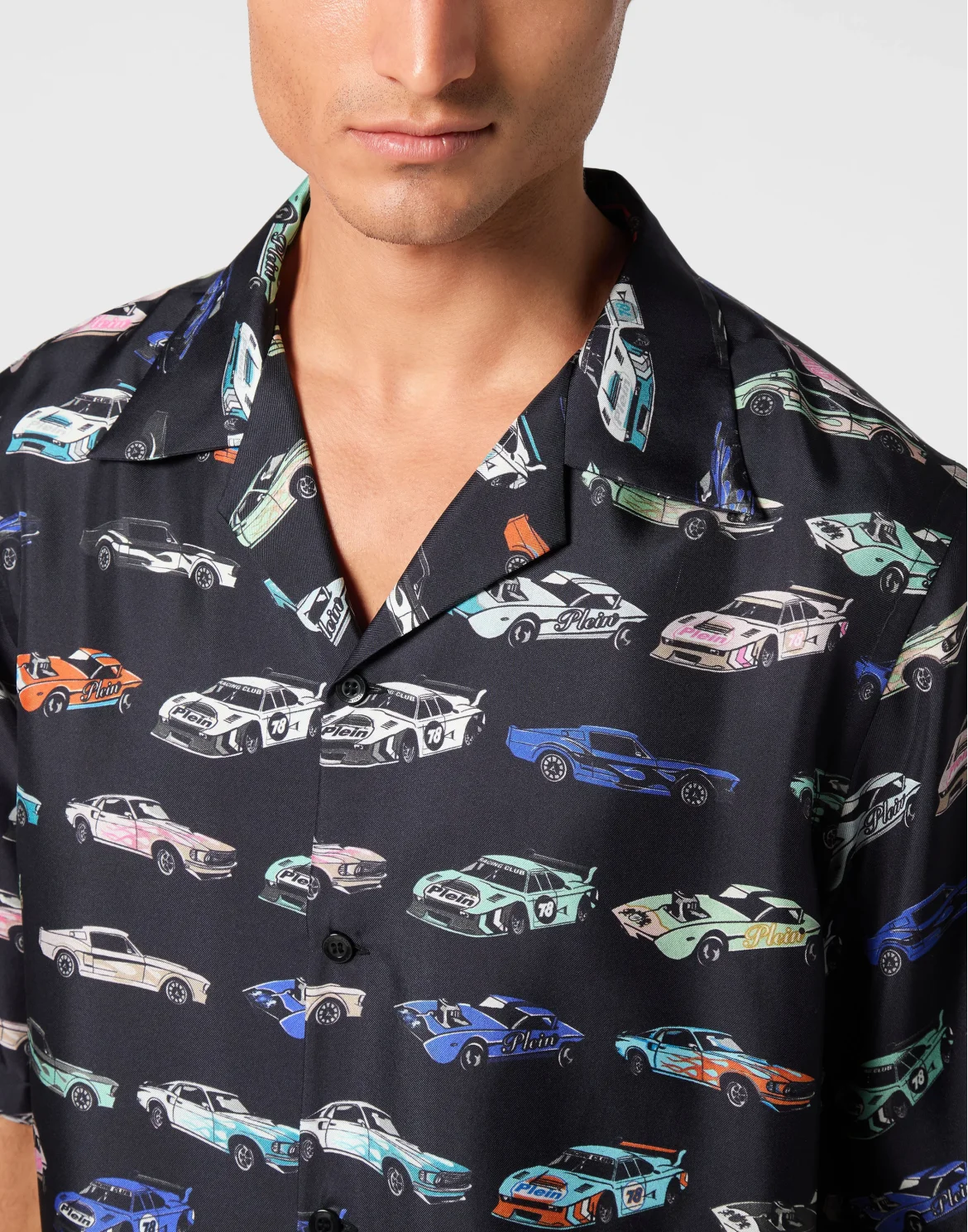 Silk Bowling Shirt SS Cars Racing, цвет: Черный