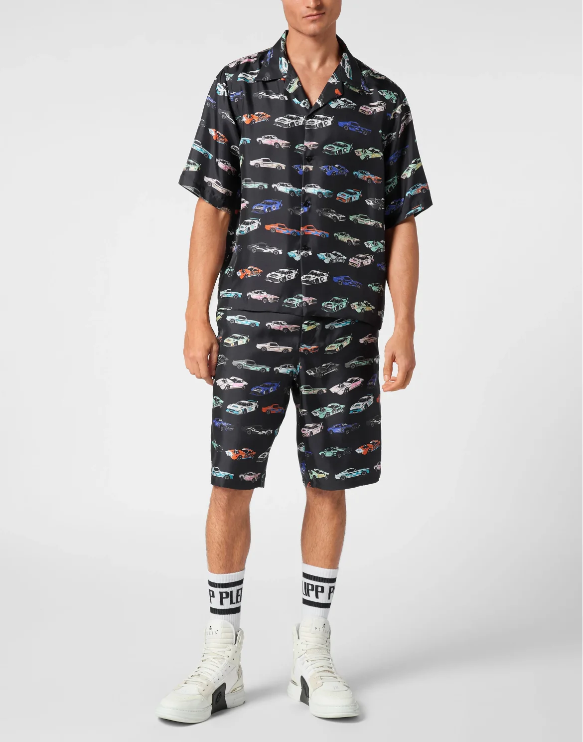 Silk Bowling Shirt SS Cars Racing, цвет: Черный