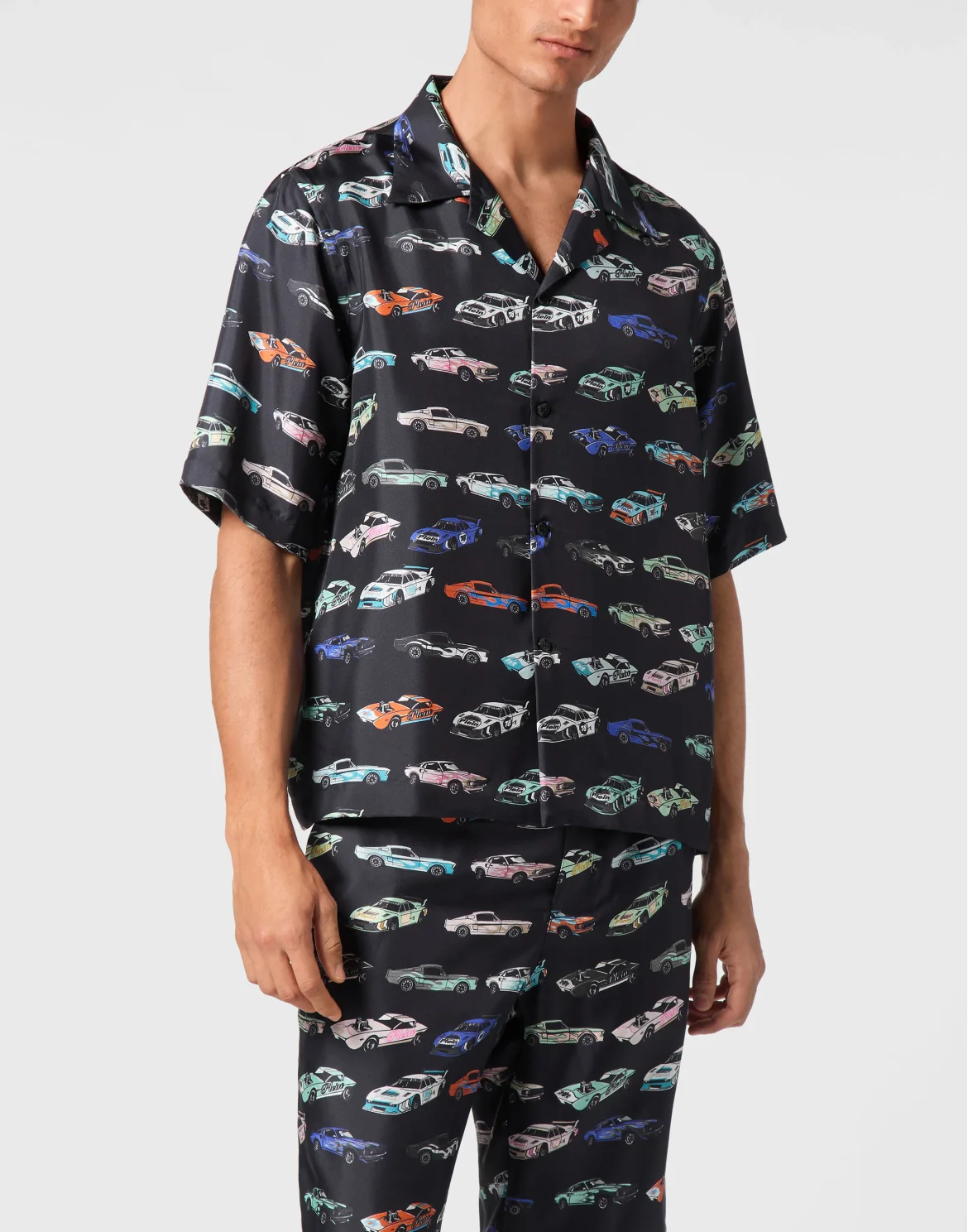 Silk Bowling Shirt SS Cars Racing, цвет: Черный