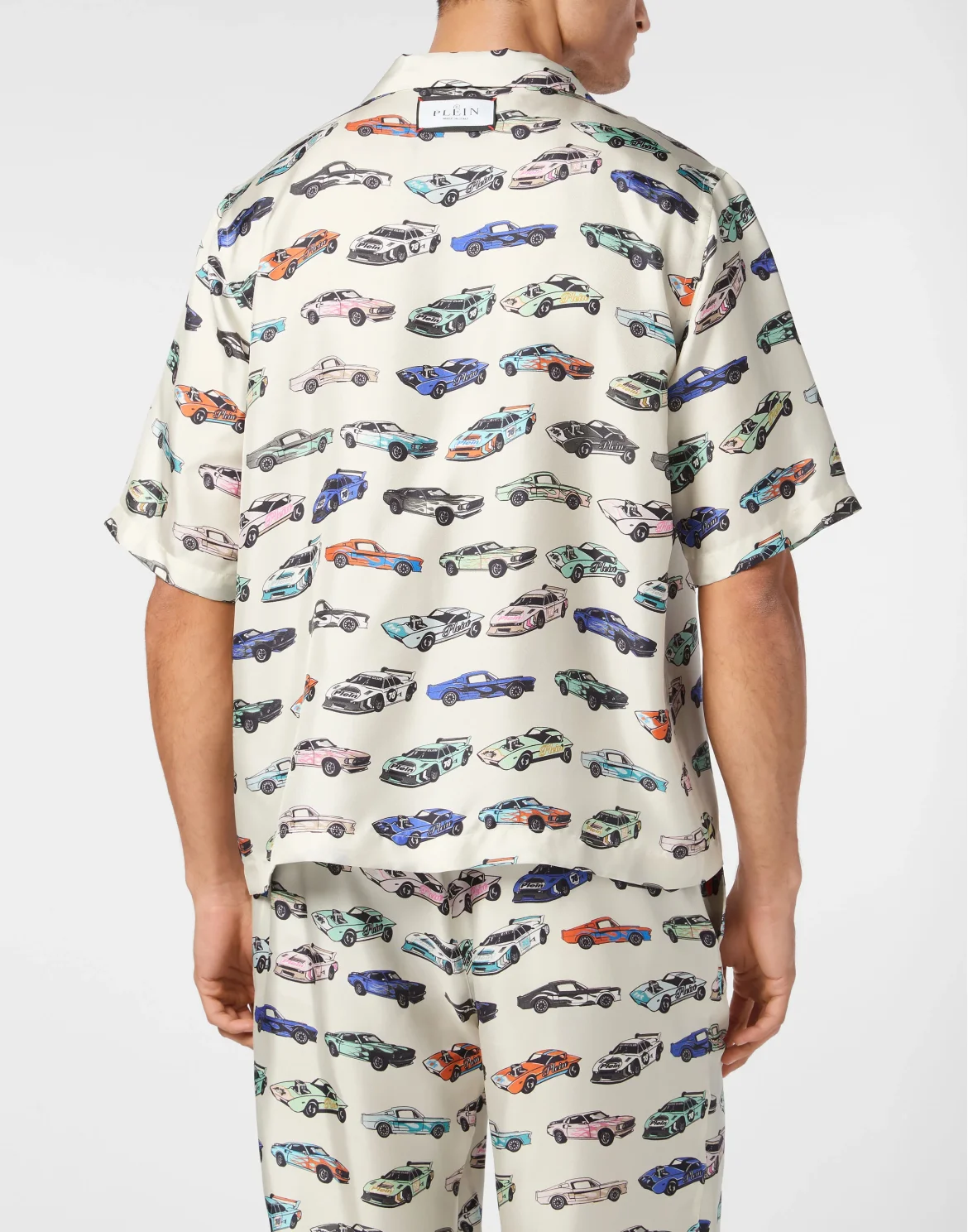 Silk Bowling Shirt SS Cars Racing, цвет: Бежевый