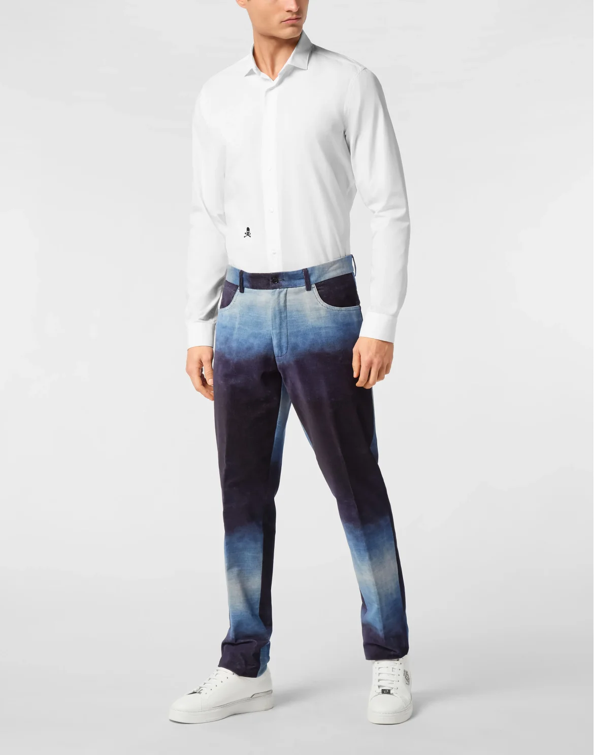 Bleached Velvet Urban Fit Chinos, цвет: Синий