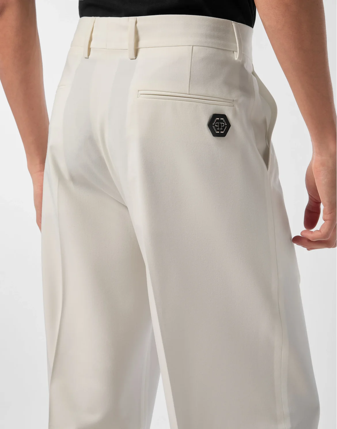 Wool Wide Leg Trousers, цвет: Белый