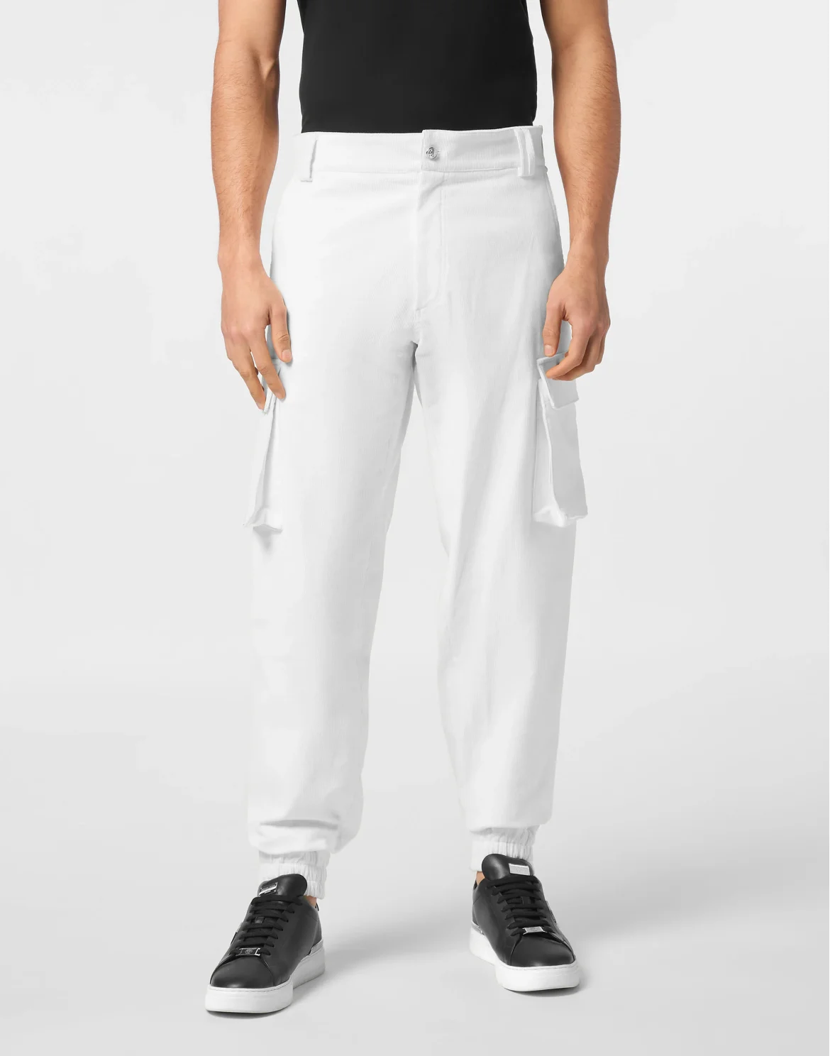 Velvet Long Trousers Cargo Fit, цвет: Белый